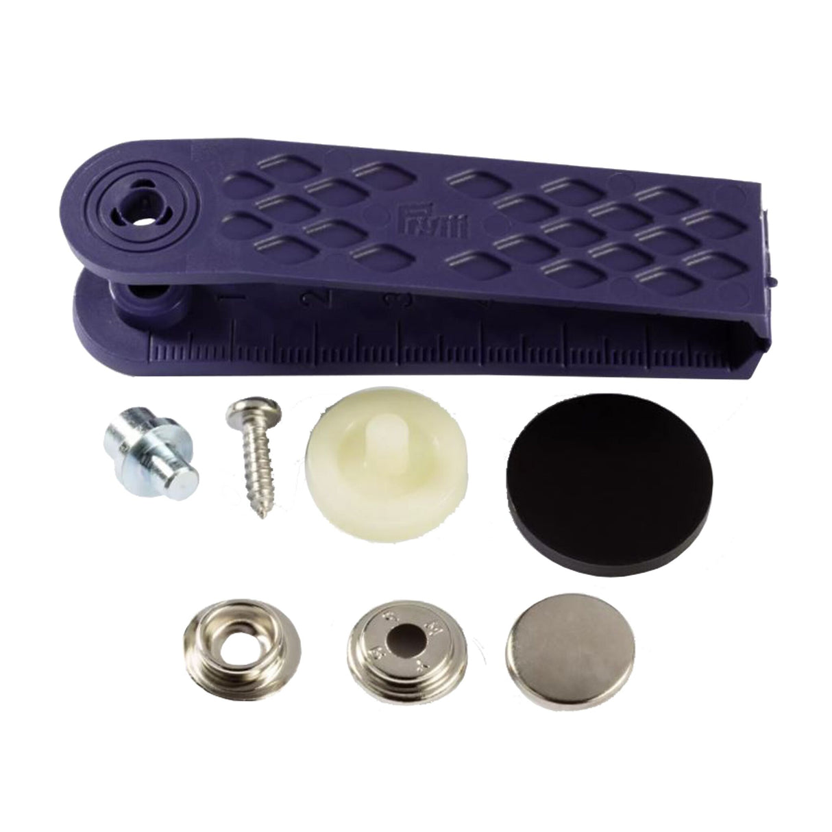 Prym Druckknöpfe rostfrei silber 15 mm, Verschluss-Set Outdoor, speziell für Yacht und Caravan