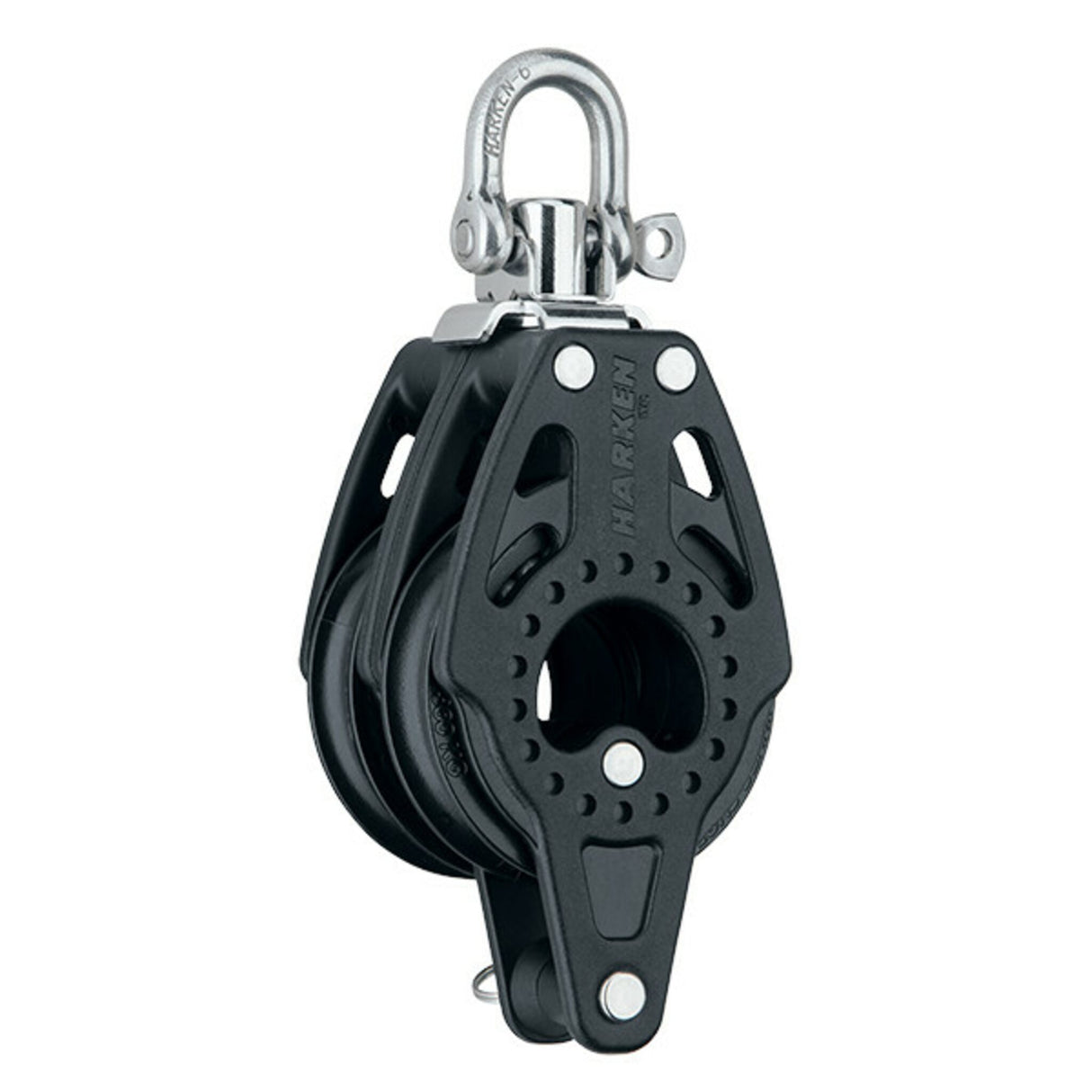 Carbo Doppelblock 57 mm leichtes, hochbelastbares Segelzubehör, Hundsfott, ideal für Jollen- und Sportboot-Trimm