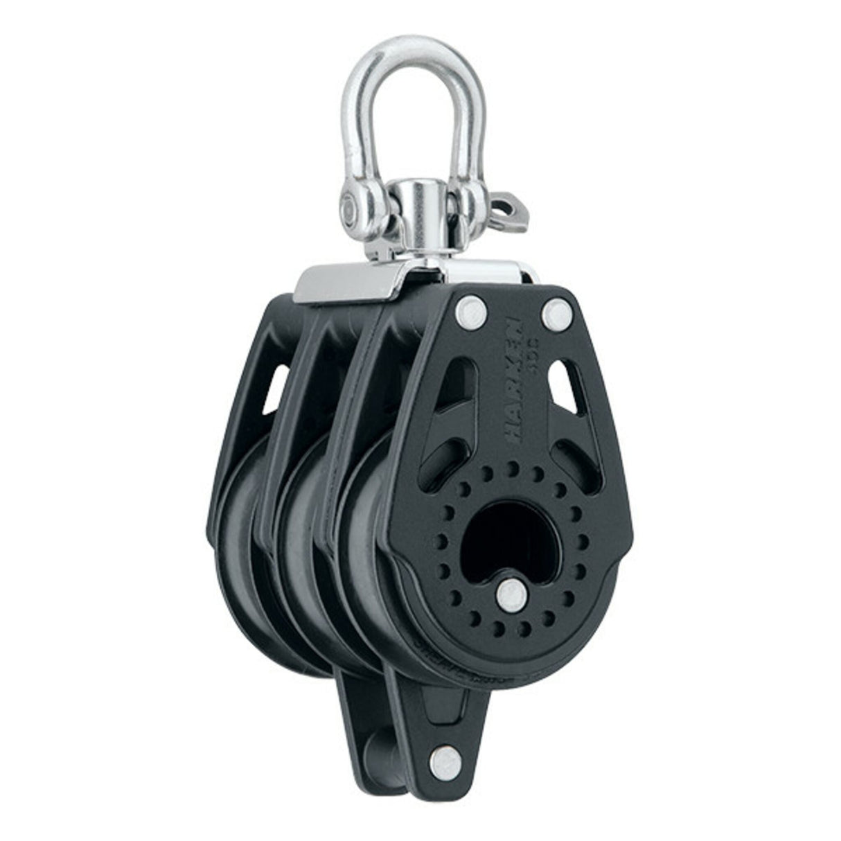 Carbo Dreifachblock 40 mm, Segelblock, leicht und hoch belastbar mit Hundsfott