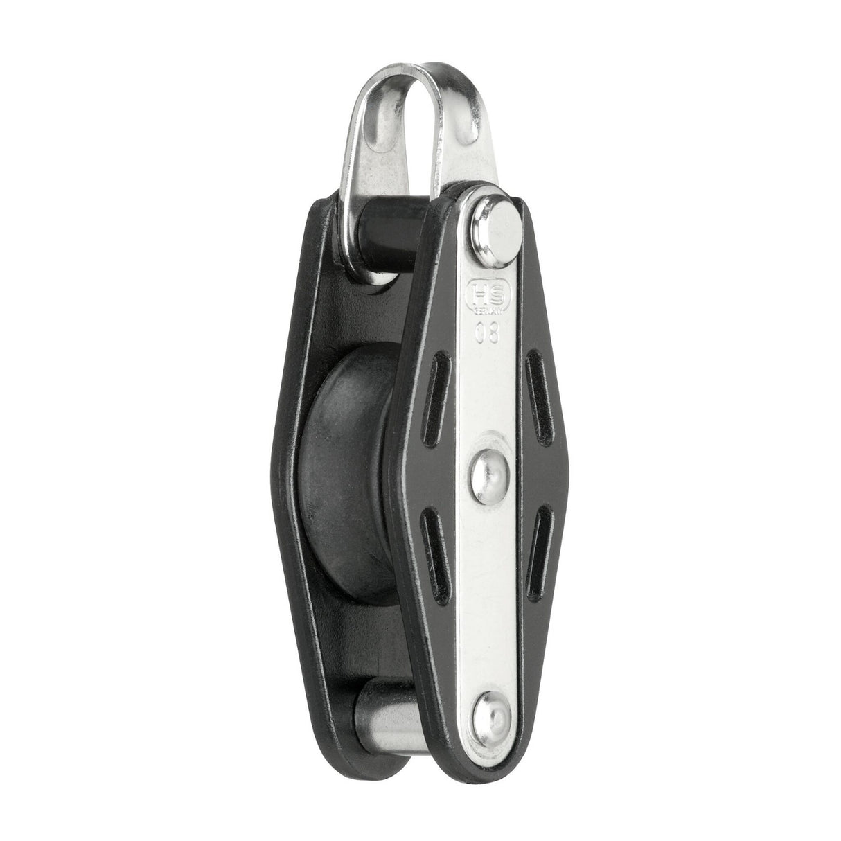 Sprenger plain bearing block, single-disk with bracket and becket, stainless steel, UV-resistant plastic - 8 - 12 mm