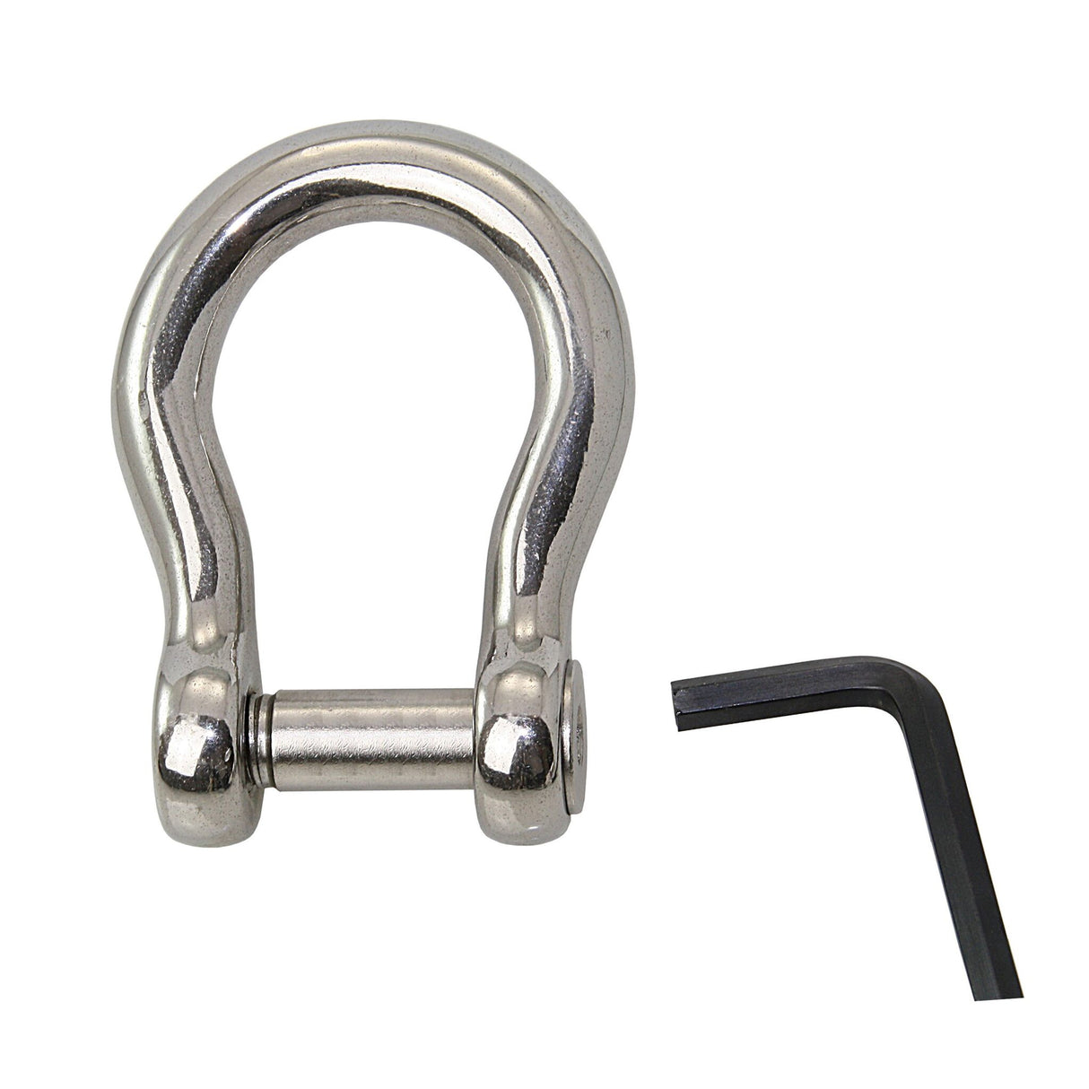 Stainless steel round shackle curved with hexagon socket, forged, high strength - 5 - 12 mm