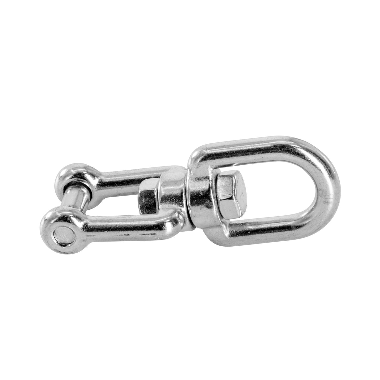 Swivel shackle M10 hexagon socket eye-fork stainless steel V4A, shackle, breaking load 3150 kg