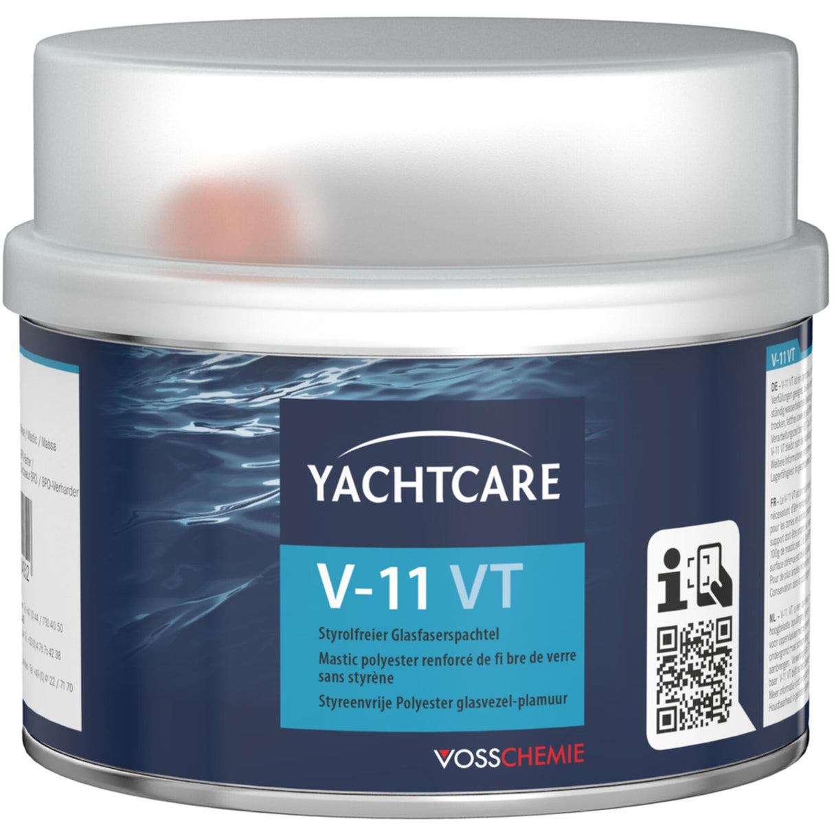Yachtcare Faserspachtel VT V-11 - Hochreaktives Reparaturharz mit Glasfasern, styrolfrei, schnelltrocknend und besonders fest - 400 - 700 g