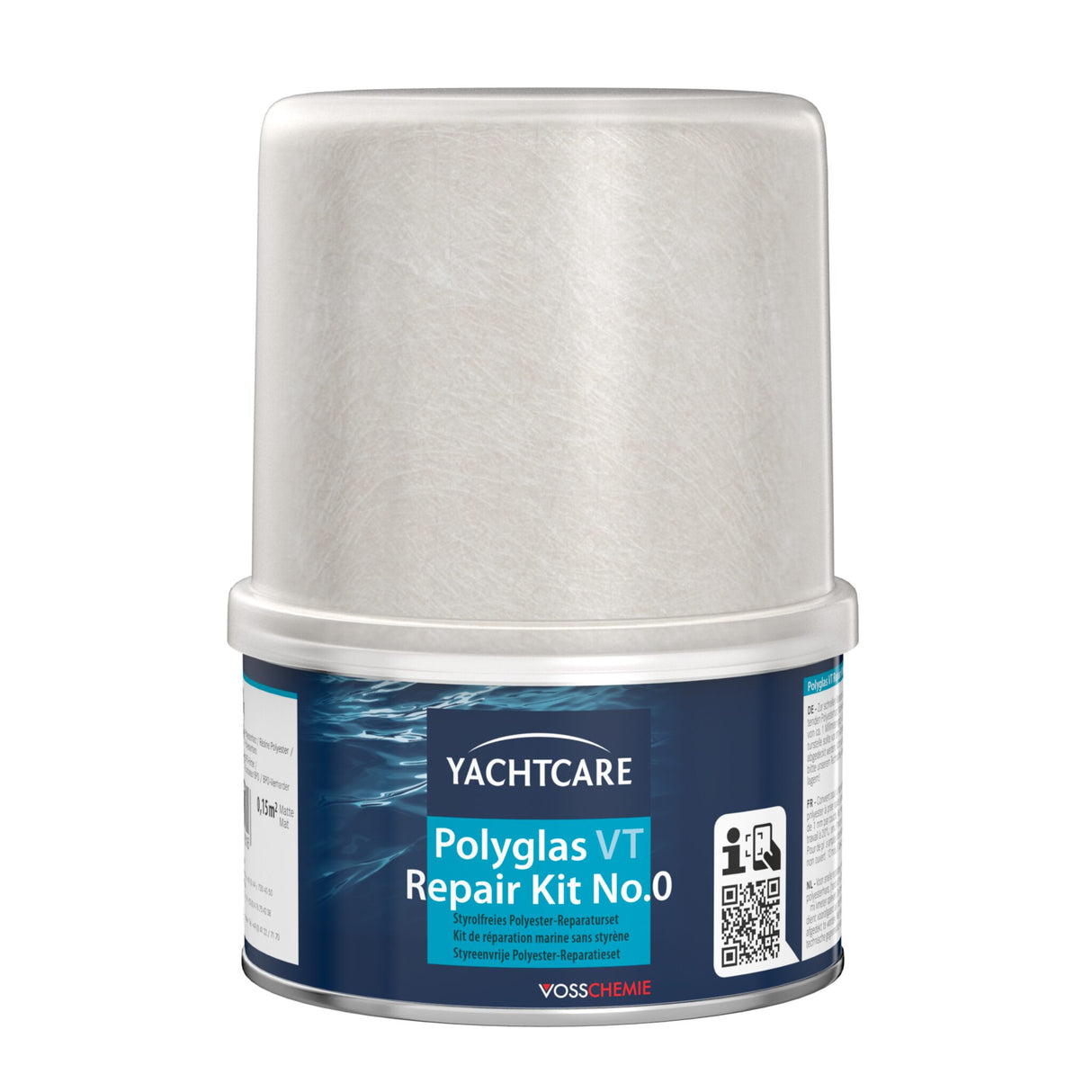 Yachtcare Polyglas Reparatur-Set für GFK-Reparaturen, styrolfreies Polyesterharz, schnelle Einsatzbereitschaft nach 1 Stunde - 245 - 800 g