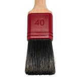 Profi Flachpinsel mit China Borsten, Maler- und Künstlerpinsel, Hohe Farbaufnahme und angenehmer Holzgriff - 25 - 75 mm