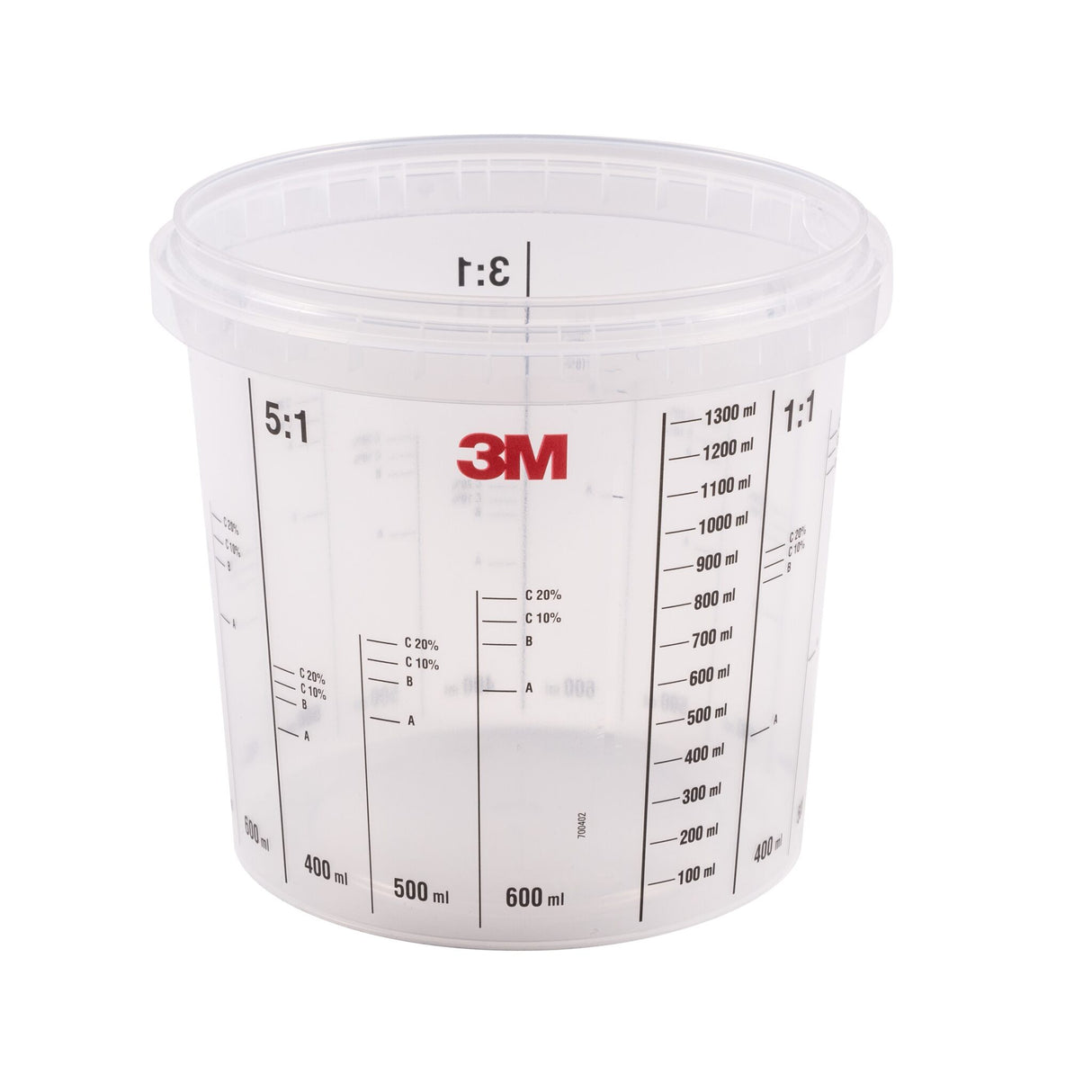 West System Mixbecher 800 ml fester Mehrweg-Mischbecher mit Skala, robust und leichte Entformung - 800 - 1550 ml