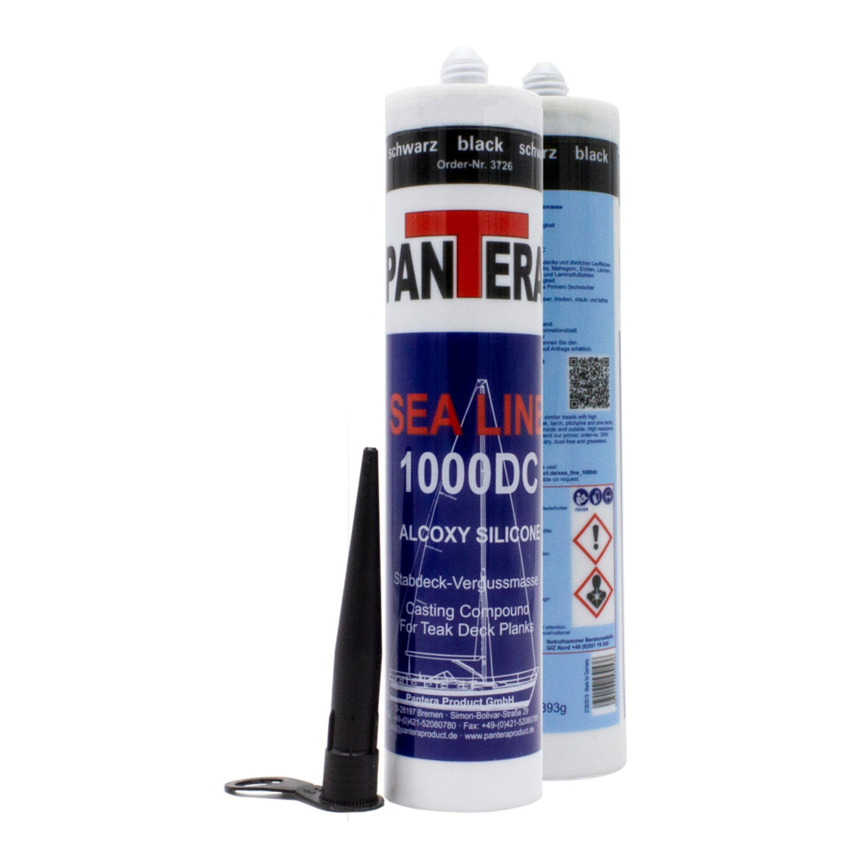 Pantera Fugenmasse Silikonhaltig Schleifbar, Dichtmaterial für Holzdecks, UV-stabil Chemikalienresistent, Ideal für Skandinavische Yachten
