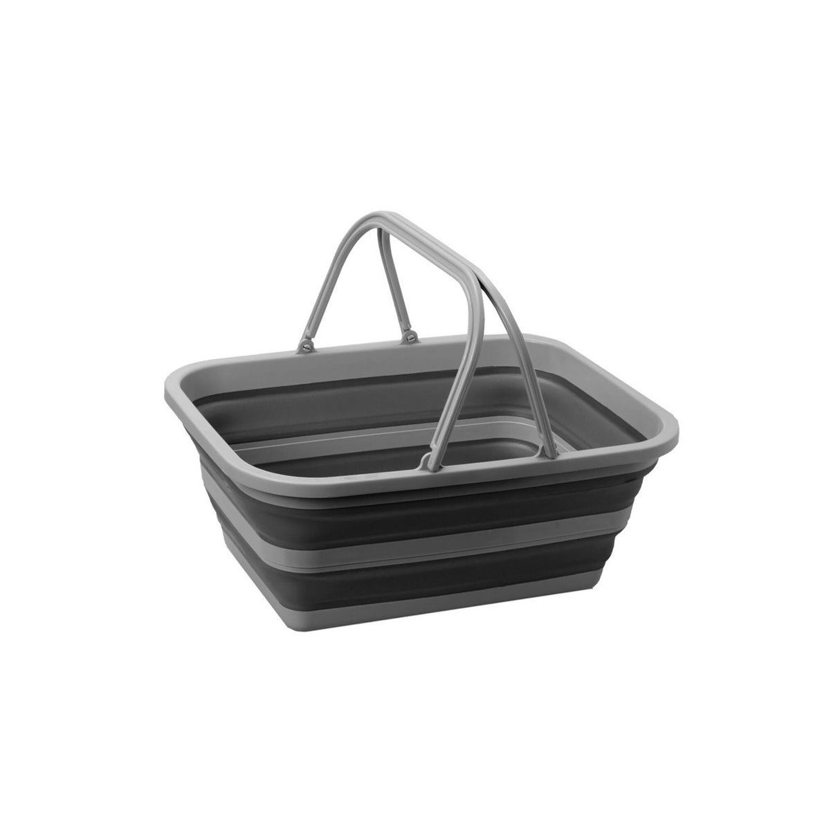 Folding box with handles 16 l - lightweight, foldable storage system, space-saving basket, durable plastic, ideal for laundry and dishes