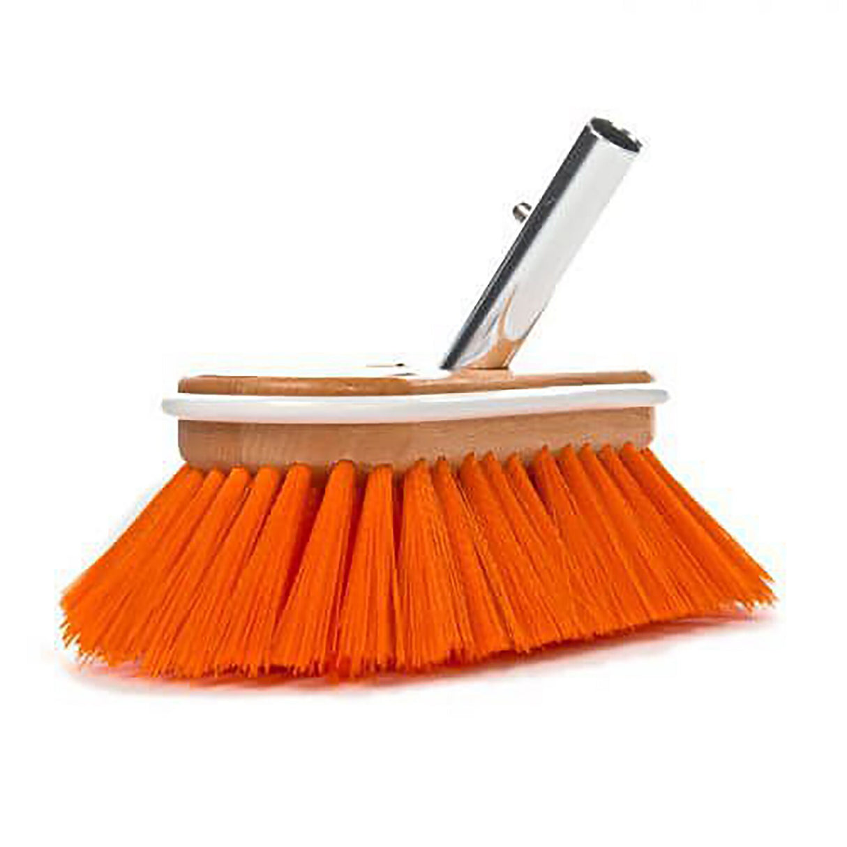 Deckmate Decksbürste mittel, Bootsbürste, lackiertes Hartholz, orange, 75 mm PVC-Borsten, korrosionsbeständig