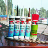 Marine Sealant Konstruktionskleber MS-3000/60 V2, elastischer Bootskleber für viele Materialien, hochmoduliert und wasserbeständig - 100 - 290 ml, grau, schwarz, braun, weiß, transparent