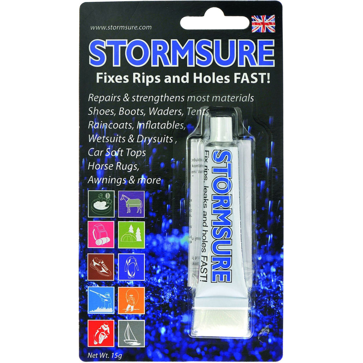 Stormsure Kleber Vulkanisierender Allrounder für Gummi und Neopren, Reparaturkleber, Reißfest ohne Flicken