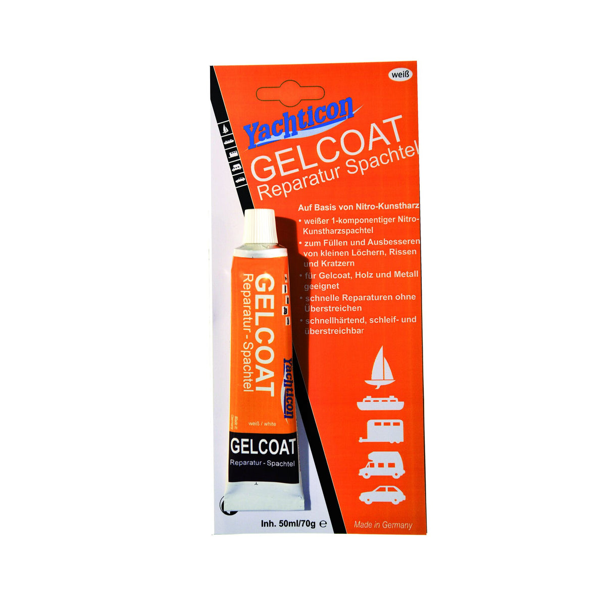 Yachticon Gelcoat Reparatur-Spachtel weiß