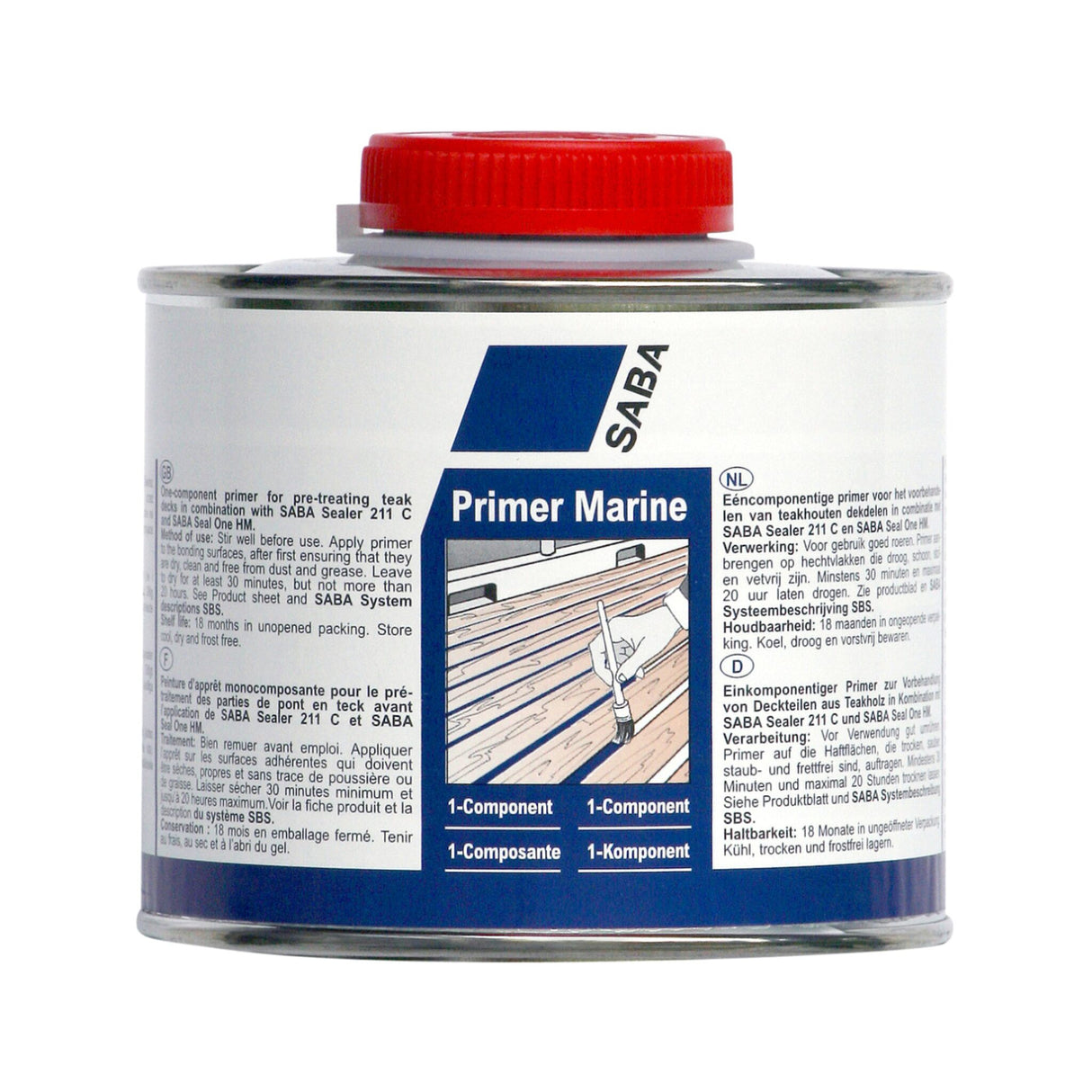 SABA Marine Primer schwarz, 1-Komponenten Teakdeckfugen Primer, für Sabacaulk Vorbehandlung