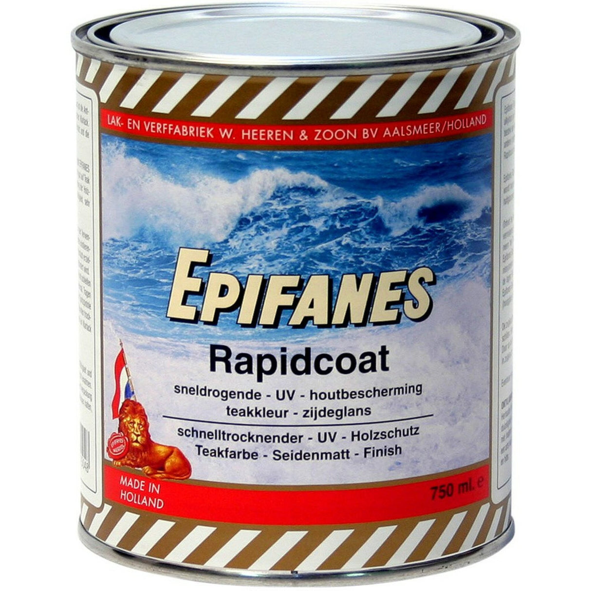 EPIFANES Holzschutz Rapidcoat, wetterfeste Holzlasur, UV-Schutz für Teak, schnelltrocknendes Seidenmattfinish