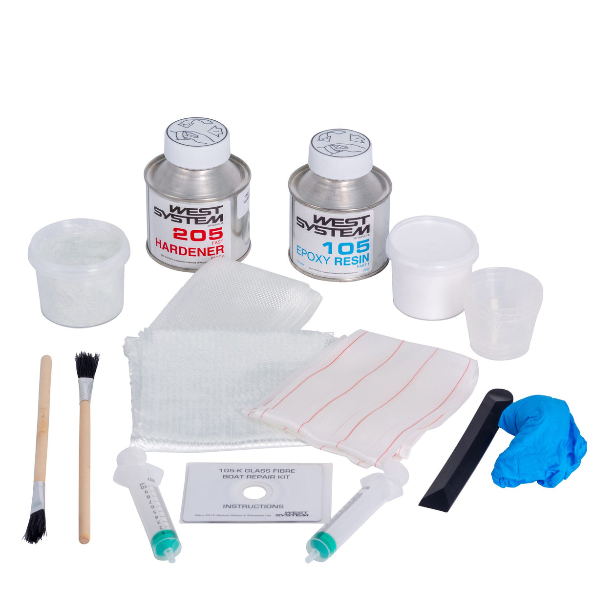 West System Bootsreparatur-Set GFK-Epoxidharz, Bootsreparatur-Kit, ideal für kleinere Reparaturen an Bord