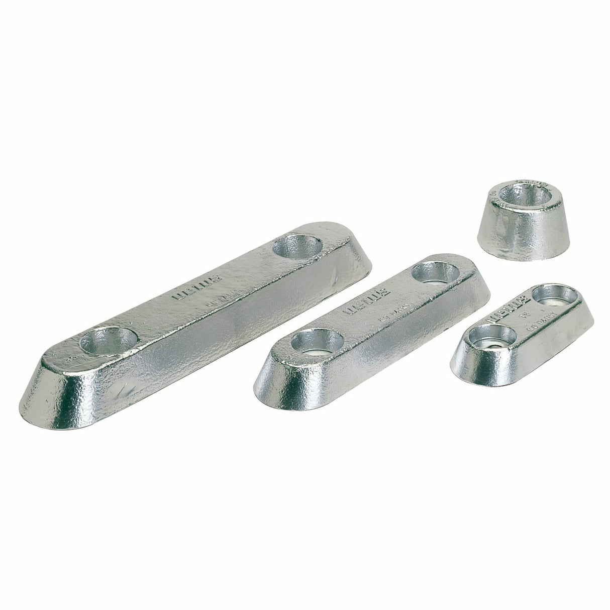 Zinc hull anode type 25, screw-through zinc anode for salt water, 250 mm length
