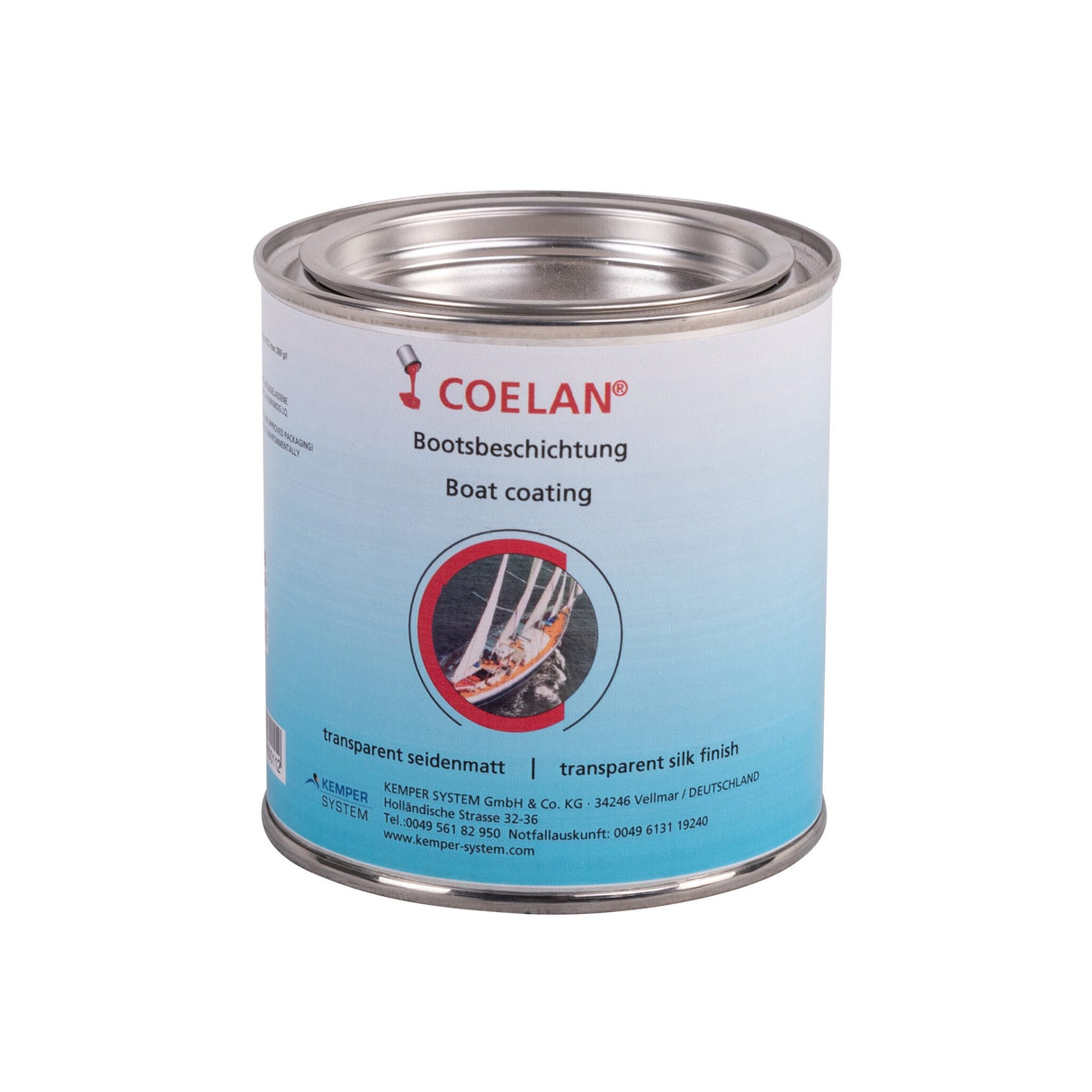 COELAN Bootsbeschichtung seidenmatt, transparenter Boots-Anstrich, UV- und wetterbeständig, sofort gebrauchsfertig - 375 - 750 ml