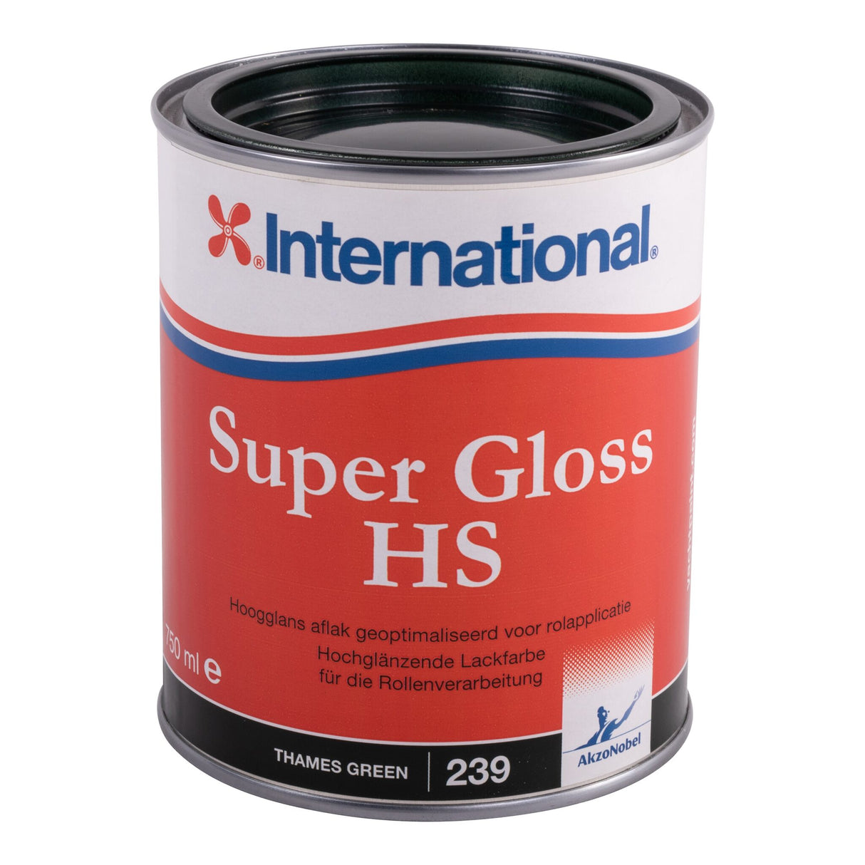 International Super Gloss HS Hochglänzende Lackfarbe, Bootslack mit geringem VOC-Anteil - 750 ml – 2,5 l (Optional mit Zubehör)  
thames green, artic white, atlantic blue, whale grey, pearl white, weiß, ocean blue, schwarz, lighthouse red,