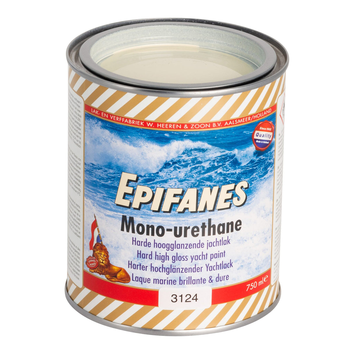 EPIFANES Yachtlack Mono-Urethan Hochglanz, maritimer Anstrich, für Innen- und Außenanwendungen - Mono-Urethan Star Yellow 3137, arctic weiß, Mono-Urethan Weißblau 3125, beige, schwarz, Mono-Urethan Whale Grey 3201, Mono-Urethan Baltic Blue
