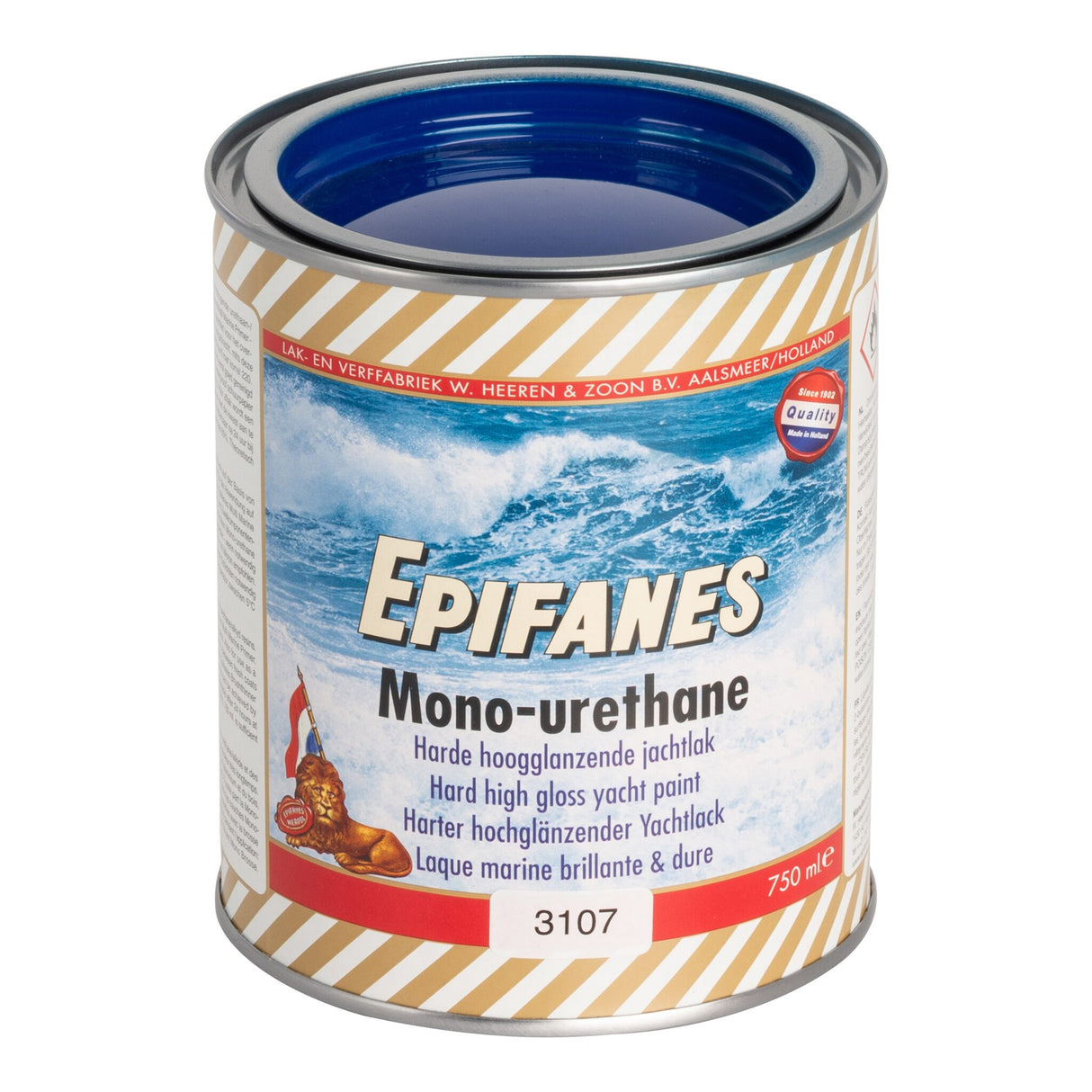 EPIFANES Yachtlack Mono-Urethan Hochglanz, maritimer Anstrich, für Innen- und Außenanwendungen - Mono-Urethan Star Yellow 3137, arctic weiß, Mono-Urethan Weißblau 3125, beige, schwarz, Mono-Urethan Whale Grey 3201, Mono-Urethan Baltic Blue