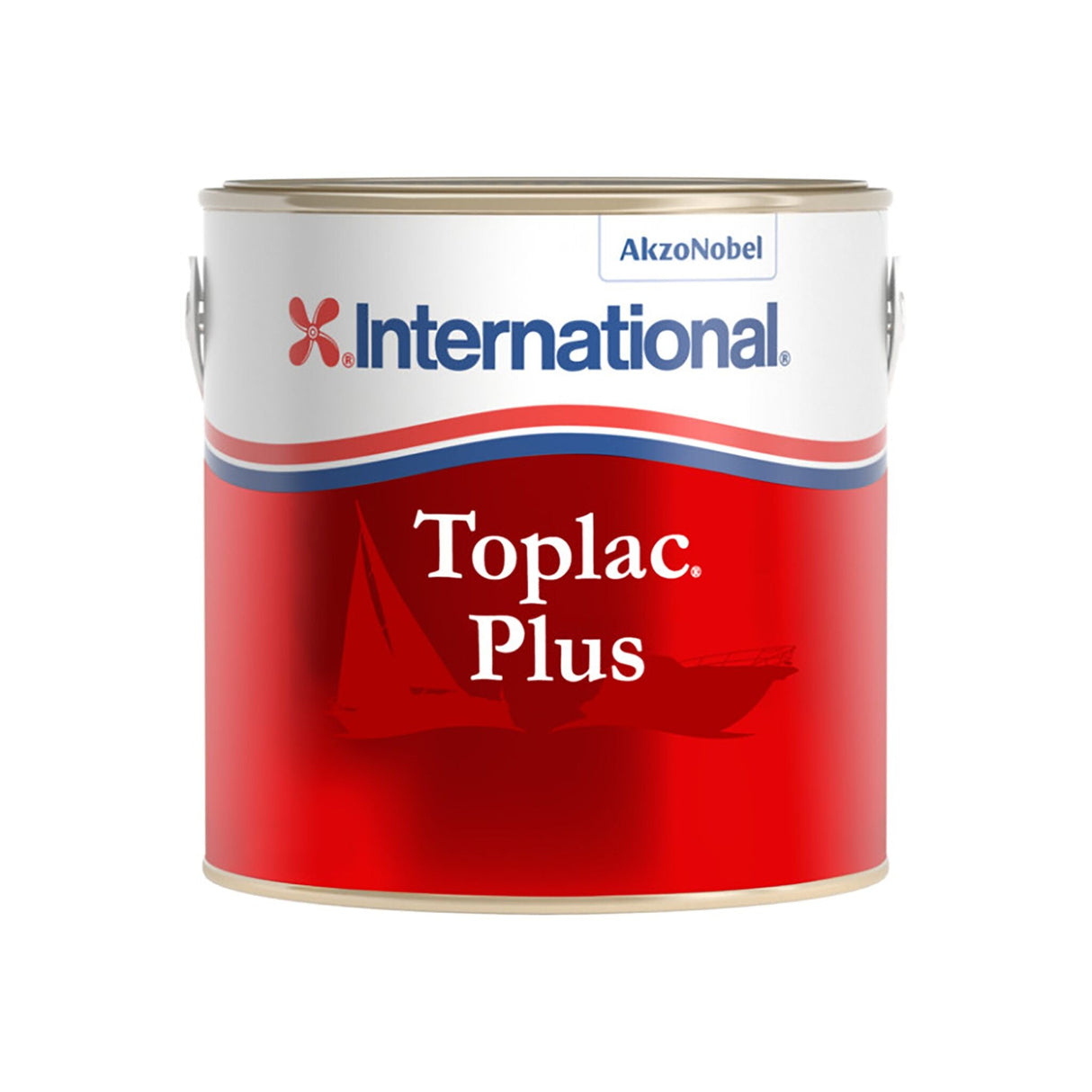 International TOPLAC PLUS Hochglanzbootfarbe, Premiumlack für alle Bootsmaterialien, UV-beständig - 375 ml - 2,5 l, snow white, mediterranean white, gelb, rescue orange, flag blue, platinum, white 905, sapphire blue, rustic red, lauderdale