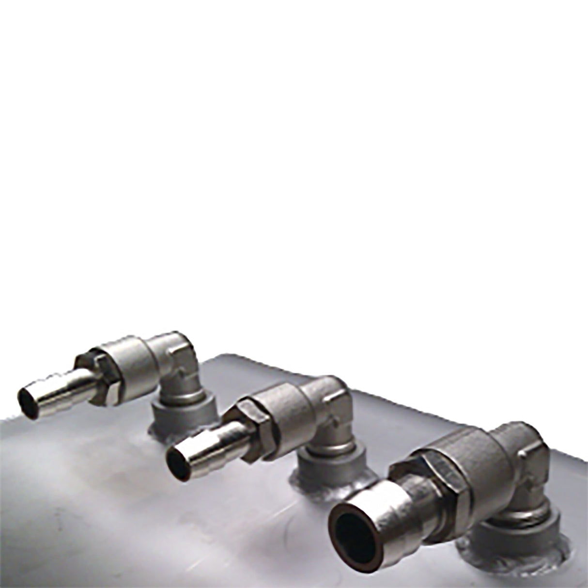 Edelstahl Kraftstofftank senkrechte Montage, Tank für feste Anschlüsse, mit Ablassschraube und Schlingerblechen - 35 - 50 Liter