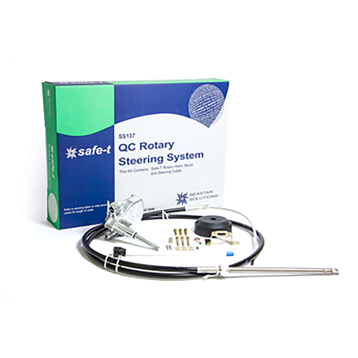 Teleflex Safe-T-QC Steuerung Komplettsteuerung mit Quick-Connect, Bootsteuerung, werkzeuglose Montage - 3.75 - 4.75 m