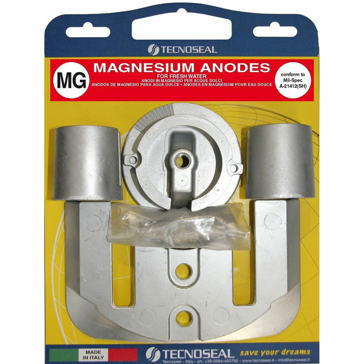 tecnoseal Magnesium-Anodensatz für MerCruiser Bravo One