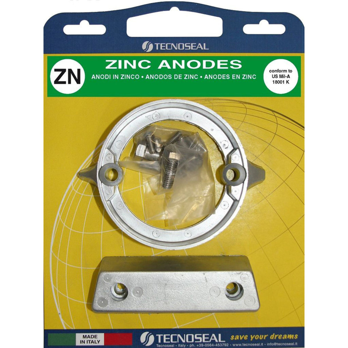 tecnoseal Magnesium-Anodensatz für Volvo Penta DPH / DPR
