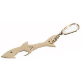 Maritime shark keychain, bottle opener, durable and practical 15.5 cm - (Optional with brass or nickel-plated brass)
