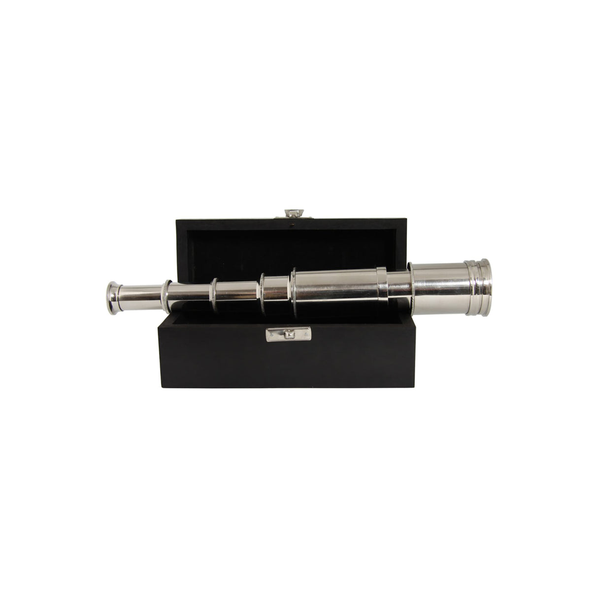 Brass telescope, 6x magnification, including wooden box