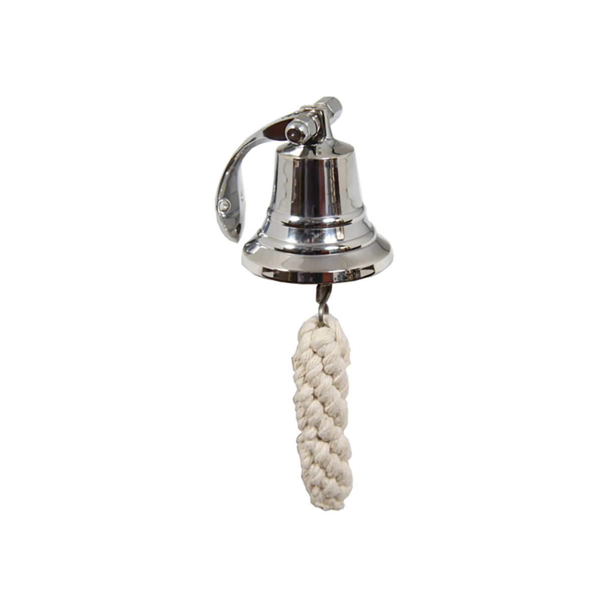 Brass bell wall mounting chrome-plated, ship's bell, decorative and maritime