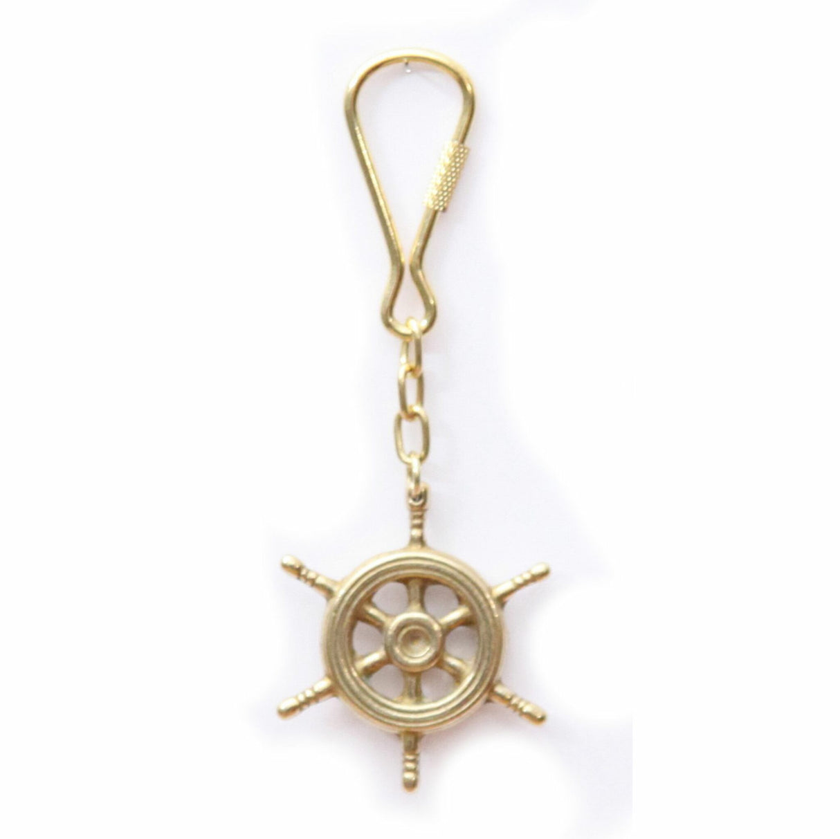 Keyring steering wheel brass, maritime keyring, does not lose keys