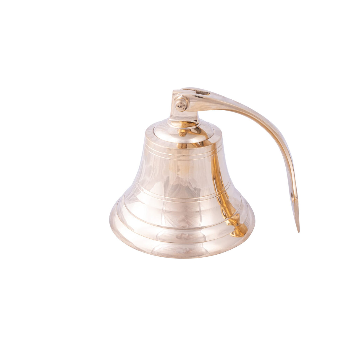 Schiffsglocke Signalglocke aus Messing, hochwertig, inkl. Halterung und Glockenband aus Hanf - 9 - 15 cm (Optional mit Halterung und Glockenband)