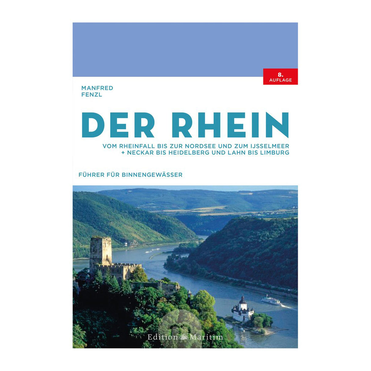 Binnengewässerführer Buch detaillierte Karten & Abbildungen, Wasserwegführer, für sichere Rhein-Navigation