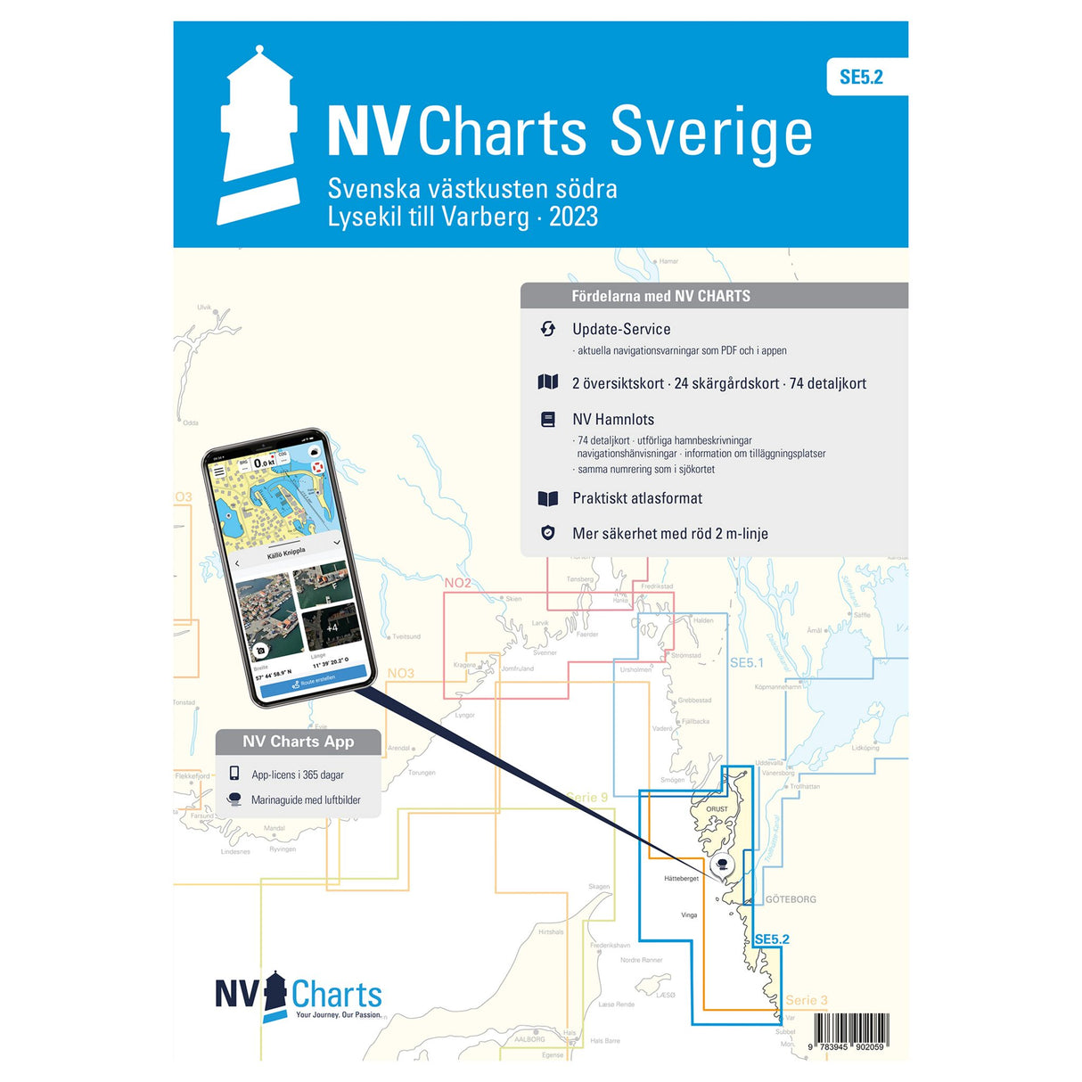 NV Atlas Schweden - Svenska västkusten södra - Lysekil till Varberg - SE 5.2.