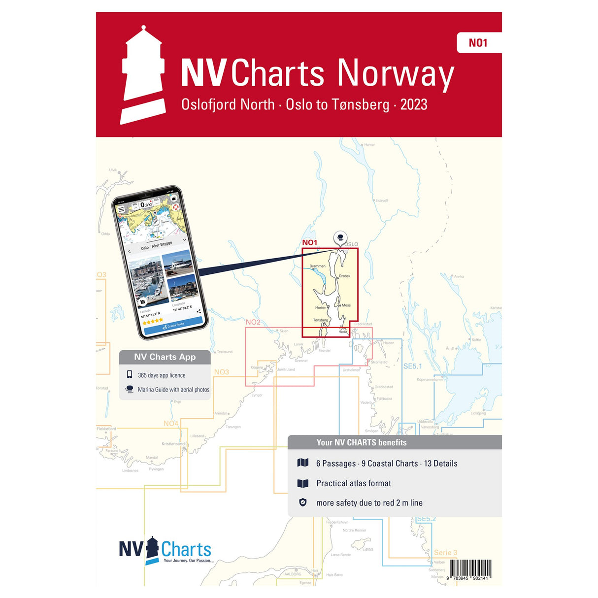NV Atlas Norwegen Oslofjord North - Oslo to Tønsberg - NO 1
