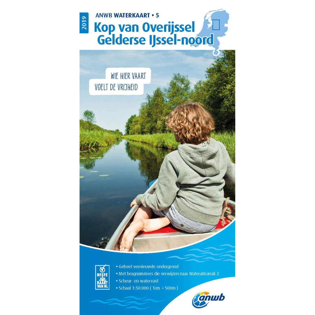 ANWB Waterkaart Reiß- und wasserfeste Karte Overijssel Gelderse Ijssel Noord 2019 Segelkarte Unverzichtbar für Skipper