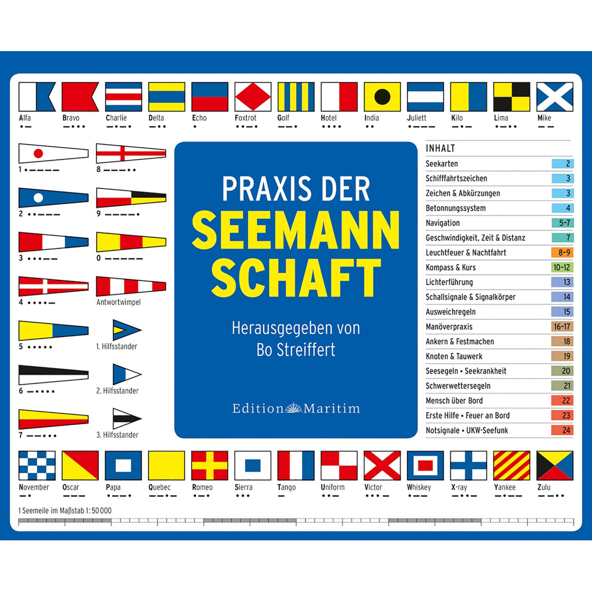 Edition Maritim Buch Praxis der Seemannschaft, Navigationsguide, wasserabweisend, Spiralbindung, 24 Tafeln