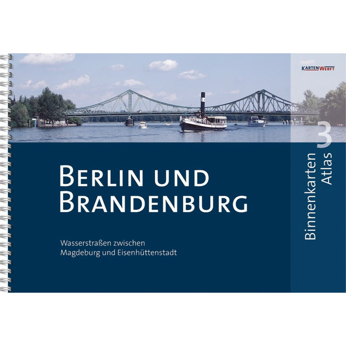 Binnenkarten Atlas Wasserstraßenführer 1:400 Berlin Brandenburg, Navigationskarte, Wasserschutz Atlastasche