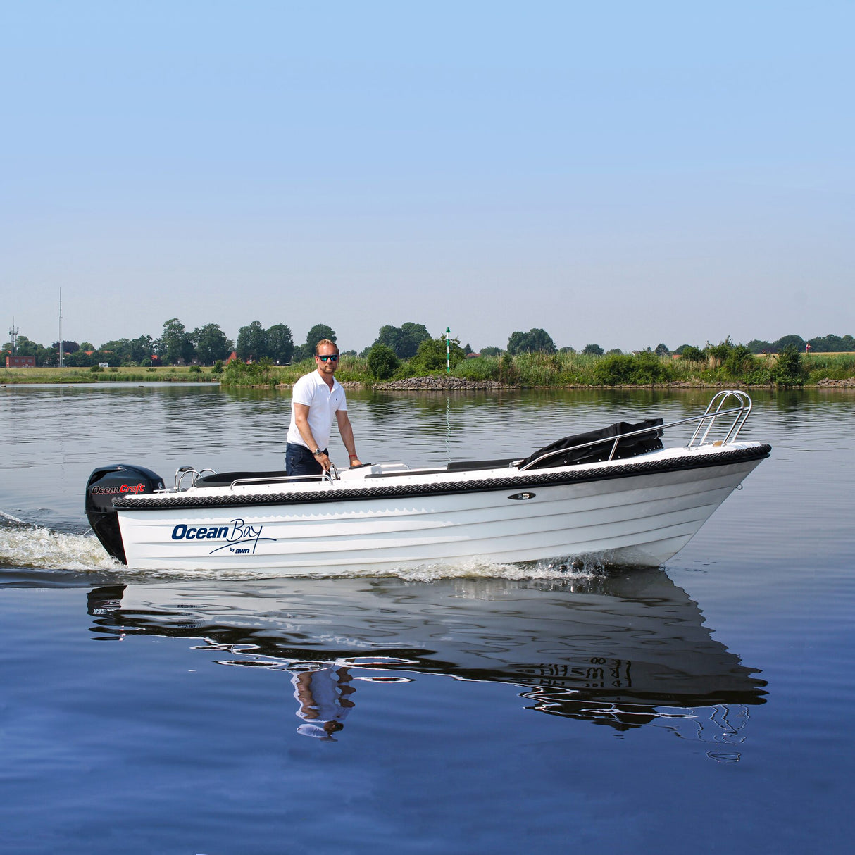 OceanBay GFK-Boot MM-500 Classic Freizeitboot für bis zu 6 Personen, Familienboot, mit Komfort-Ausstattung - (Optional mit Trailer)