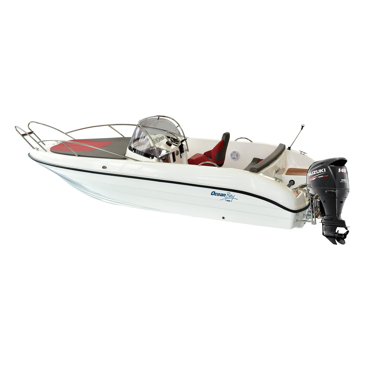 OceanBay GFK-Boot MM-560 Sundeck mit großzügigem Sonnendeck, Boot mit hervorragenden Fahreigenschaften, ideal für jedes Wetter - (Optional mit Trailer und Suzuki 60 PS, 80 PS oder 100 PS)