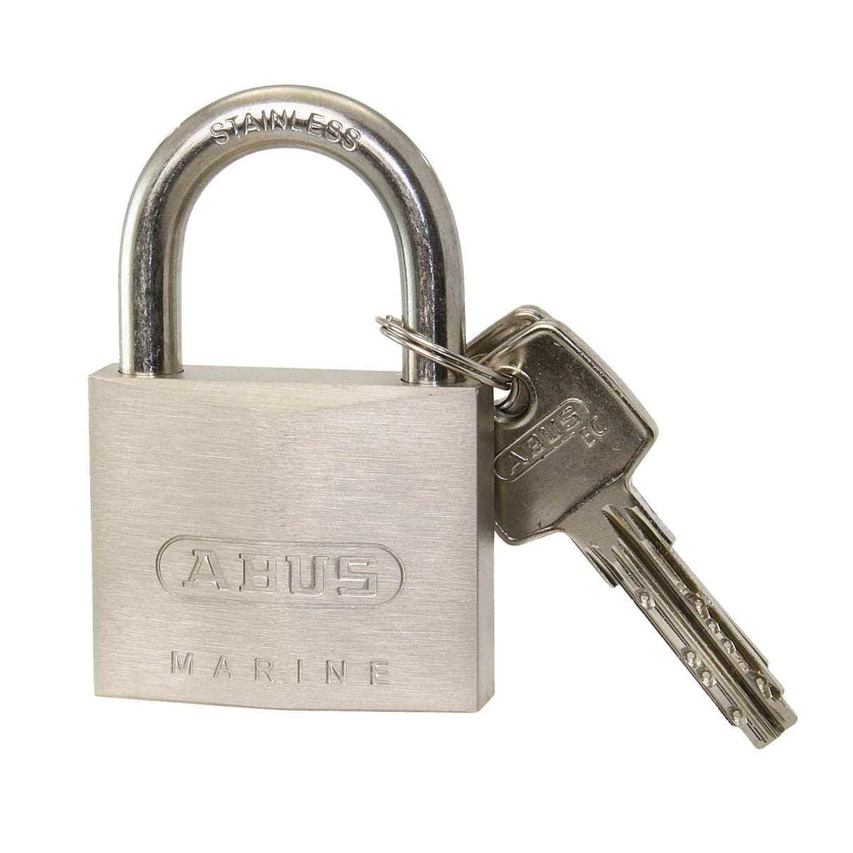 ABUS Hangschloss Messing verchromt, Vorhängeschloss, gehärteter Stahlbügel, Ø 8 mm, Security Level 7