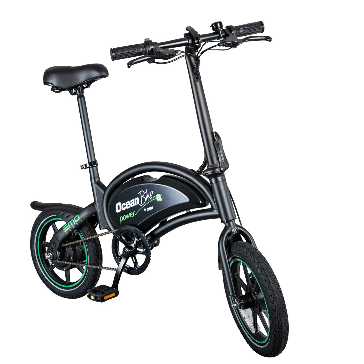 OceanBike E-Klapprad 14 Zoll, Elektrofahrrad Pedelec, kompakt faltbar für Boote und Camper, wasserfest IP54