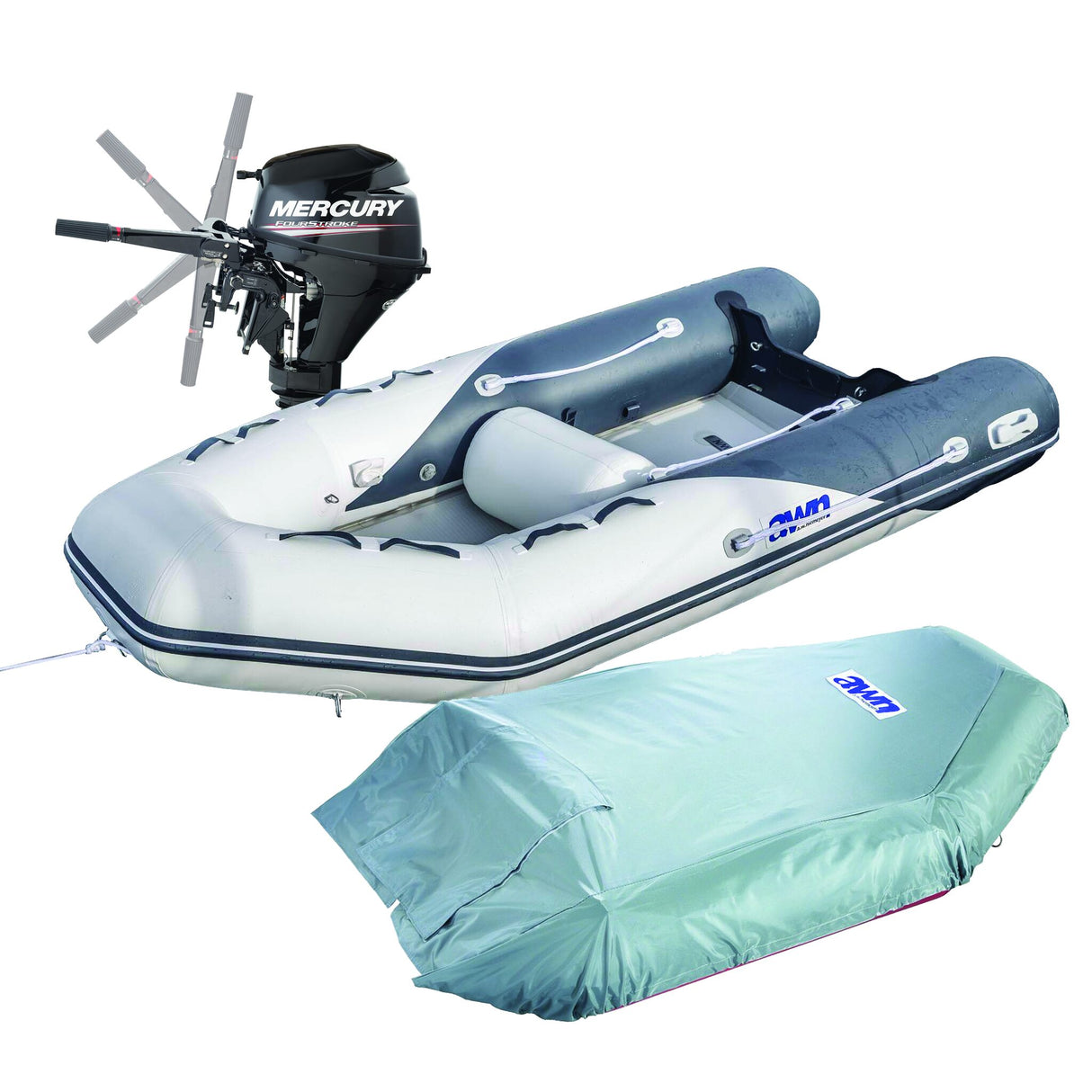 awn Tender Pro 320 mit Mercury Außenborder 9 PS und Persenning