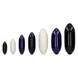 Fender Ocean Utility Fender für Segel- und Motorboote, UV-beständig, einfacher Einsatz durch zuverlässiges Gummiventil - 10 x 33 cm - 22 x 76 cm, schwarz, blau, weiß