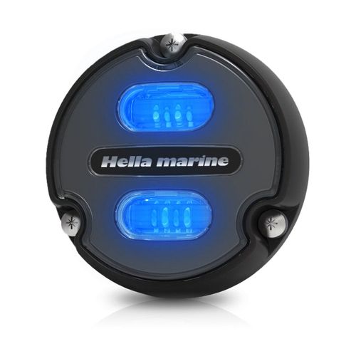 Hella Unterwasserleuchte Apelo A1 weiß/blau, asymmetrisches Licht mit 100 Grad Streuung, langlebige LED-Seeleuchte mit 5 Jahren Garantie und Edge Light Technologie