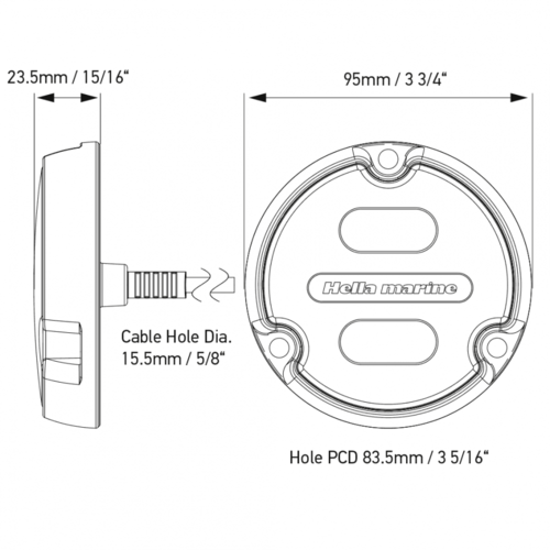 Hella Apelo Unterwasserleuchte RGB Aluminium anthrazit, Bootslampe, niedriger Stromverbrauch, 5 Jahre Garantie