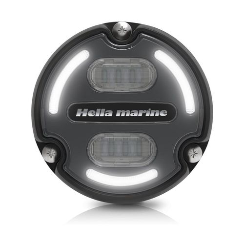 Hella Apelo Unterwasserleuchte RGB Aluminium anthrazit, Bootslampe, niedriger Stromverbrauch, 5 Jahre Garantie