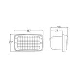 Hella Deckscheinwerfer Halogen, Schiffslampe, dreifache Lichtleistung mit FF-Doppelreflektortechnologie